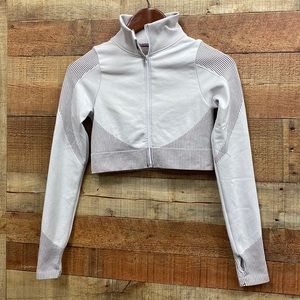 LA Image Crop Front Zip Jacket